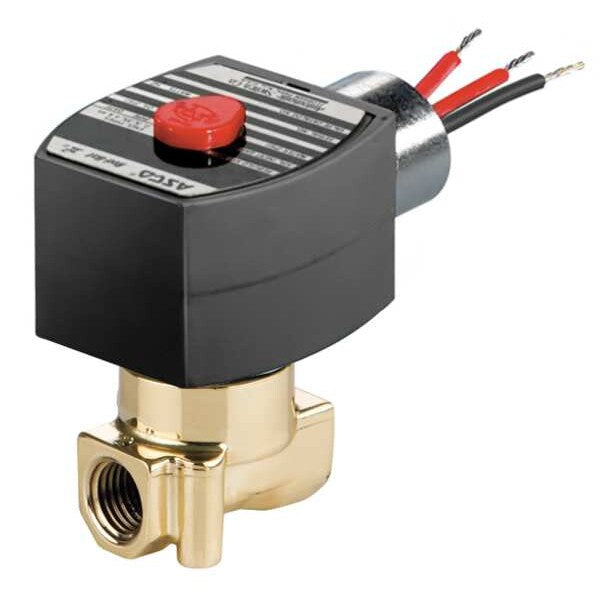 120V AC Brass Solenoid Valve, Normally Closed, 1/8 in Pipe Size