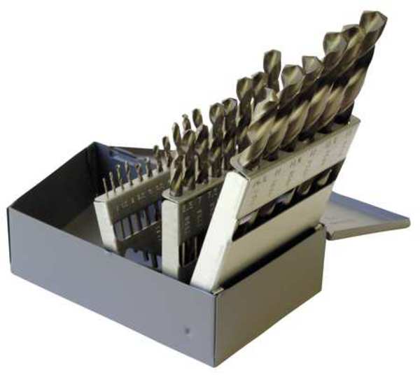 135Â° Heavy-Duty Cobalt Jobber Length Drill Set Chicago-Latrobe 550ASP Straw HSS-CO 5%-M35 1mm-13mm