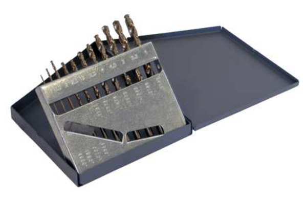 11PC 135Â° Heavy-Duty Cobalt Jobber Length Drill Set Chicago-Latrobe 550 Straw HSS-CO 8% 1mm-6mmx.5mm