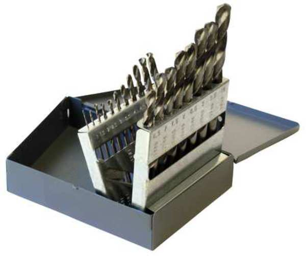 19PC 135Â° Heavy-Duty Cobalt Jobber Length Drill Set Chicago-Latrobe 550ASP Straw HSS-CO 5% 1mm-10mm