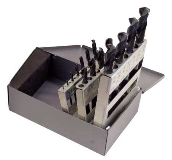 15PC 135Â° Heavy-Duty Screw Machine Lngth Drill Set Chicago-Latrobe 159 Steam Oxide HSS 1/16-1/2x1/32