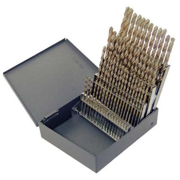 60PC 135Â° Heavy-Duty Cobalt Screw Machine Lngth Drill Set Chicago-Latrobe 559 Straw HSS-CO 8% #1-#60