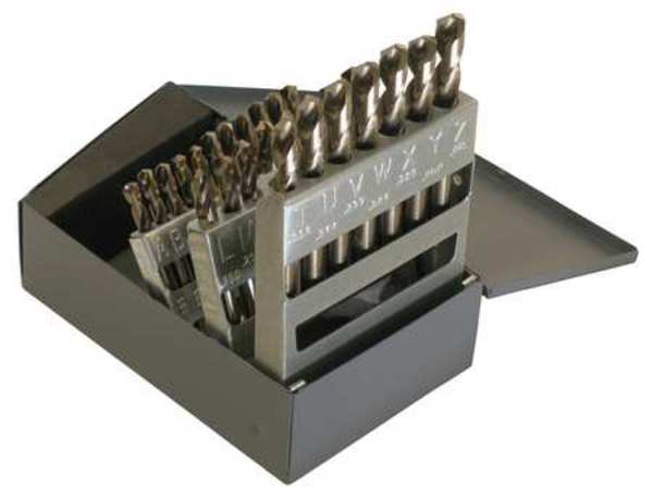 26pc 135Â° Heavy-Duty Screw Machine Length Drill 559 Straw Oxide Cobalt 8%-M42 A-Z