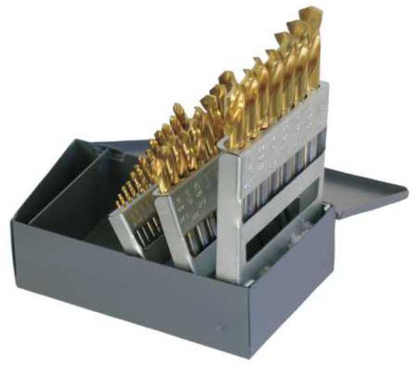 29PC 135Â° Heavy-Duty Screw Machine Length Drill Set Chicago-Latrobe 159-TN TiN HSS 1/16-1/2x1/64
