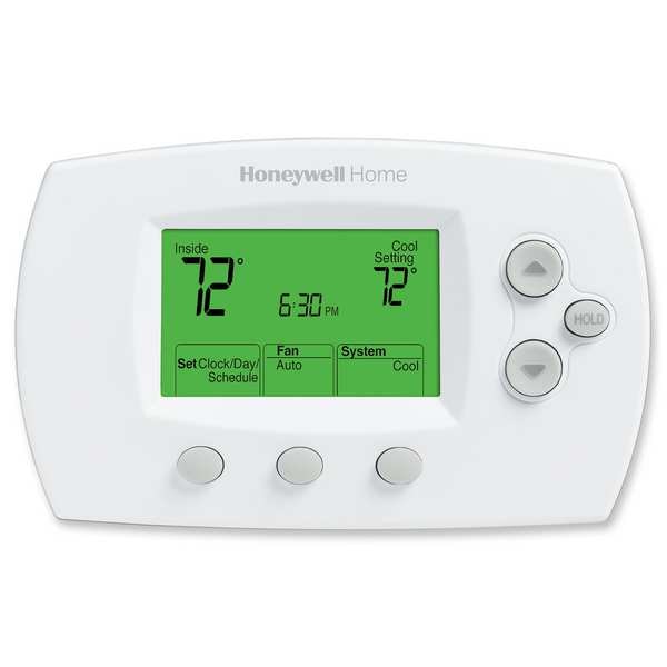 Low Voltage Thermostat, 5-1-1 or 5-2 Programs, 2 H 2 C, Hardwired/Battery, 24VAC