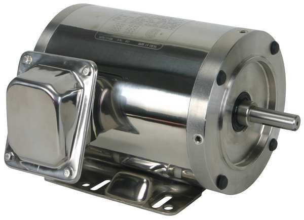Washdown Motor, 3 Ph, TENV, 1/3 HP, 3500 rpm