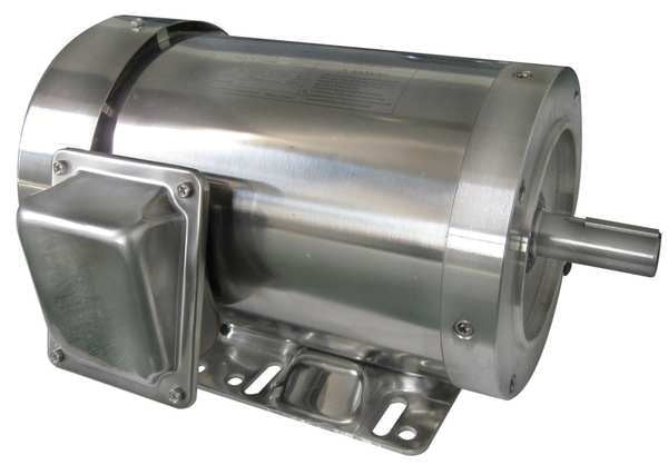 Washdown Mtr, 3 Ph, TEFC, 1-1/2 HP, 3480 rpm