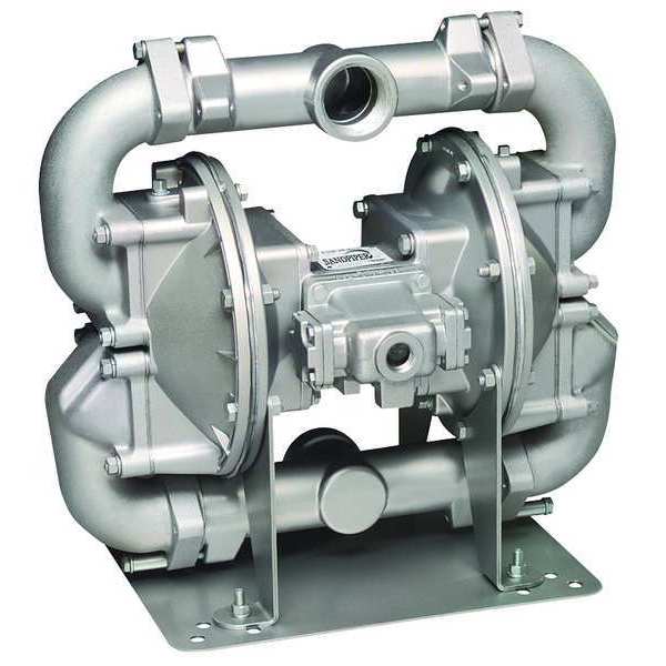 Double Diaphragm Pump, Cast iron, Air Operated, Buna N, 140 GPM