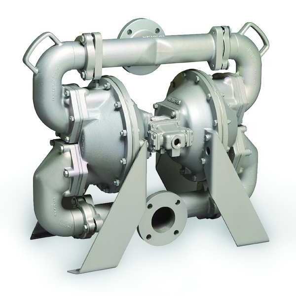 Double Diaphragm Pump, Aluminum, Air Operated, Buna N, 260 GPM