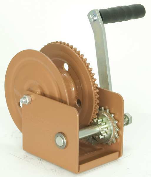 800 lbs. Spur Gear Hand Winch with Brake