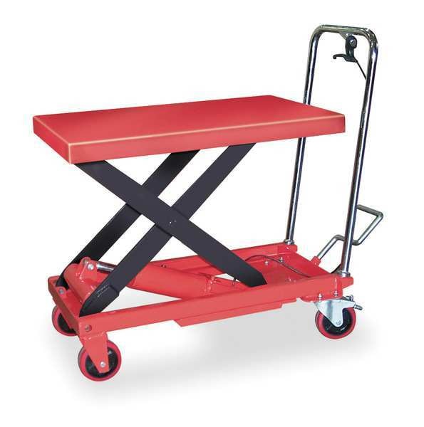 Scissor Lift Cart, 1000 lb. Cap, 19-1/2