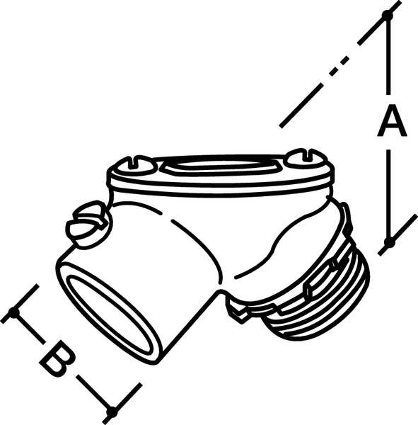 Pulling Elbow, Zinc, 3/4 In.