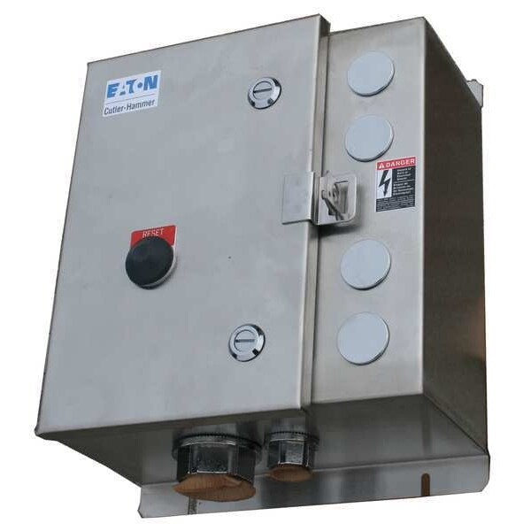 Nonreversing NEMA Magnetic Motor Starter, 4X NEMA Rating, 24V AC, 3 Poles, 1NC/1NO
