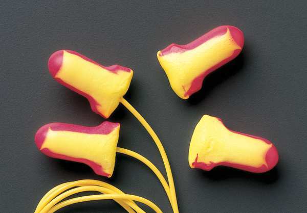 Laser Lite Disposable Foam Uncorded Earplugs, Contoured-T Shape, 32 dB, Magenta/Yellow, 200 Pairs