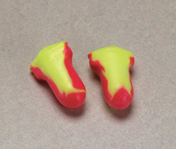Laser Lite Disposable Foam Uncorded Earplugs, Contoured-T Shape, 32 dB, Magenta/Yellow, 200 Pairs