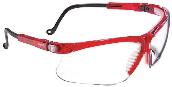 Safety Glasses, Wraparound Clear Polycarbonate Lens, Scratch-Resistant
