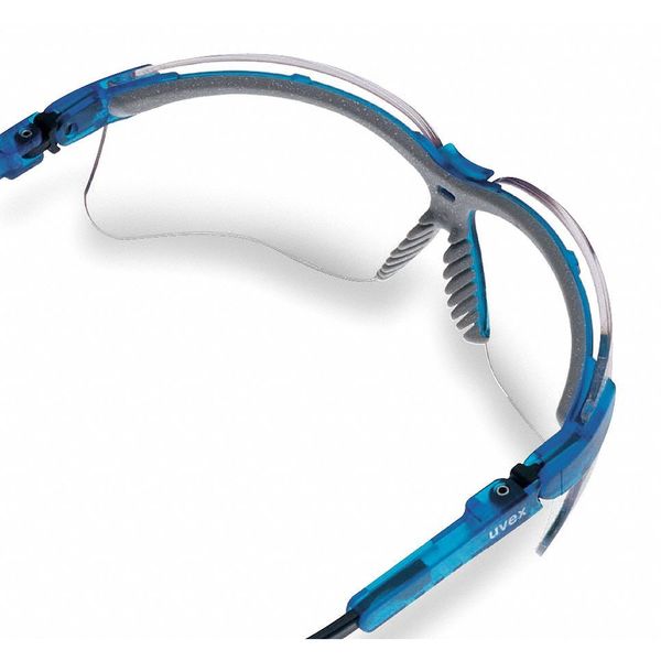 Safety Glasses, Wraparound Clear Polycarbonate Lens, Scratch-Resistant