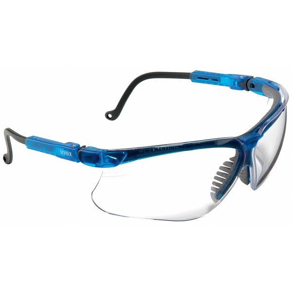 Safety Glasses, Wraparound Clear Polycarbonate Lens, Scratch-Resistant