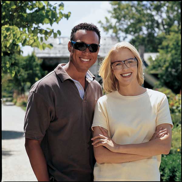 Safety Glasses, Wraparound Clear Polycarbonate Lens, Scratch-Resistant