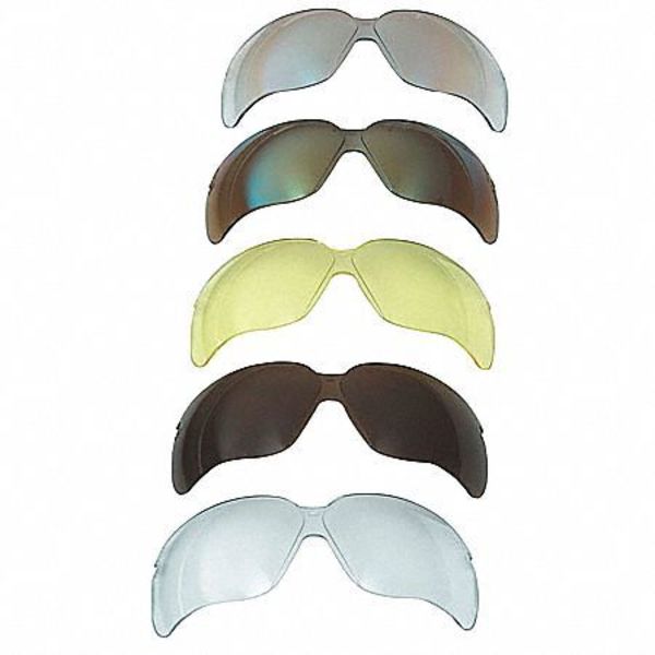Safety Glasses, Genesis, Ultra-Dura Hardcoat, Black Half-Frame, Clear Lens
