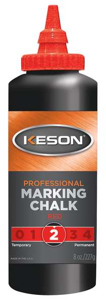 Marking Chalk, Waterproof, Red, 8 oz.