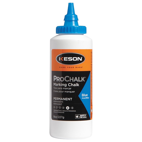 Marking Chalk, Waterproof, Blue, 8 oz.