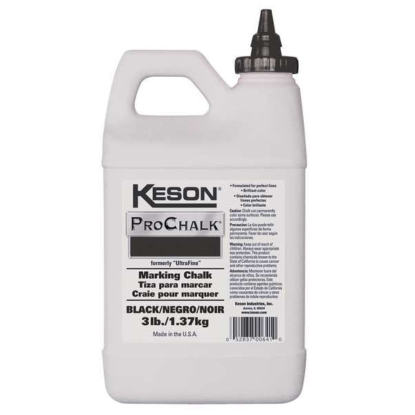 Marking Chalk, Standard, Black, 3 lb.