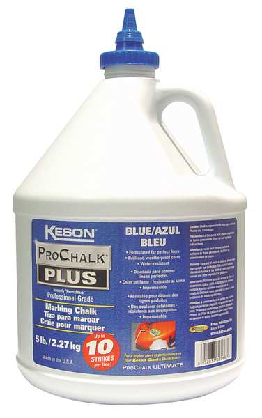Marking Chalk, Waterproof, Blue, 5 lb.