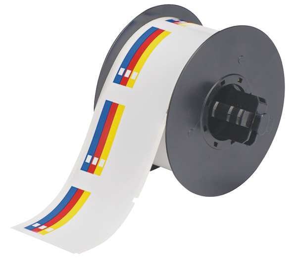 Label, Red/Yellow/Blue/White, 2.250 In.