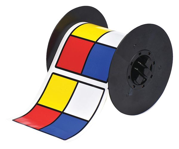 Label, Red/Yellow/Blue/White, Labels/Roll: 240