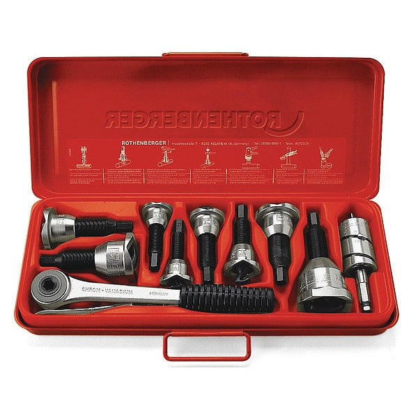 Tee Extractor Set, 1/2 to 1-1/8 In, 8 Pc