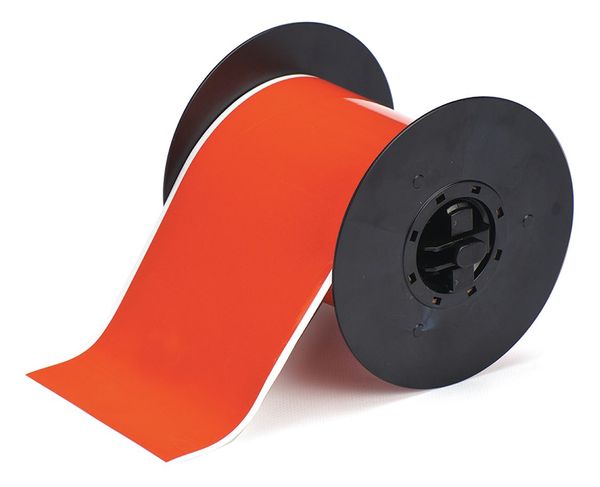 Tape, Orange, Labels/Roll: Continuous
