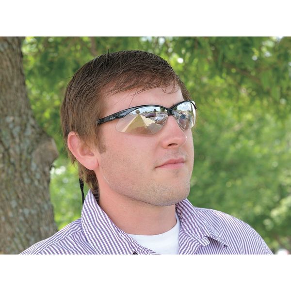Safety Glasses, Wraparound I/O Polycarbonate Lens, Scratch-Resistant