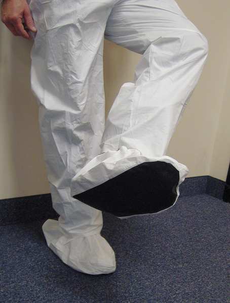 MicroGuard MPÂ®, Microporous Shoe Cover, Vinyl Sole, L, White, PK200