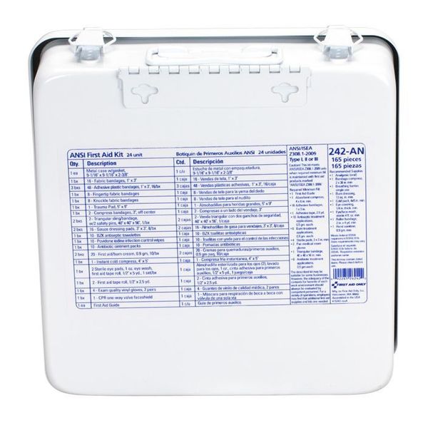 Unitized First Aid kit, Metal, 50 Person