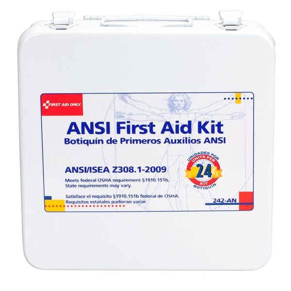 Unitized First Aid kit, Metal, 50 Person