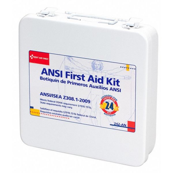 Unitized First Aid kit, Metal, 50 Person