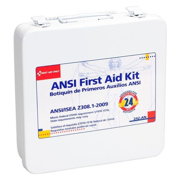 Unitized First Aid kit, Metal, 50 Person