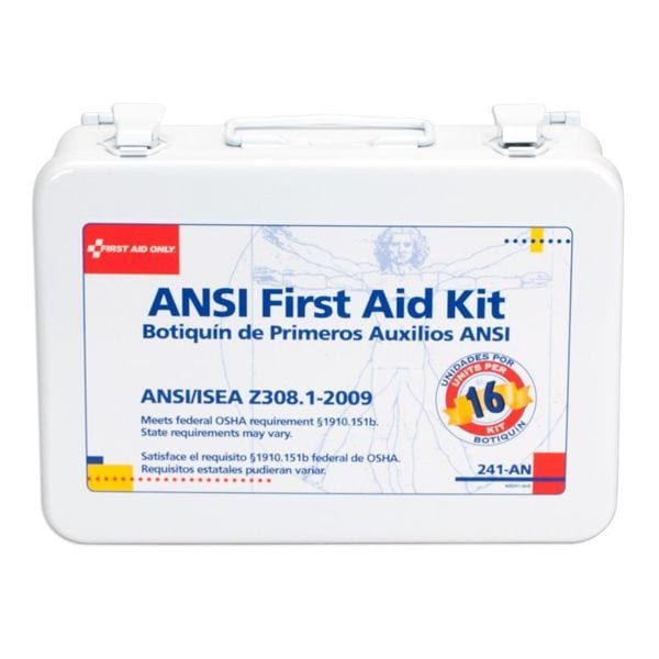 Unitized First Aid kit, Metal, 25 Person
