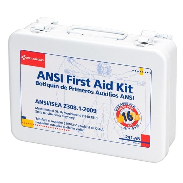Unitized First Aid kit, Metal, 25 Person