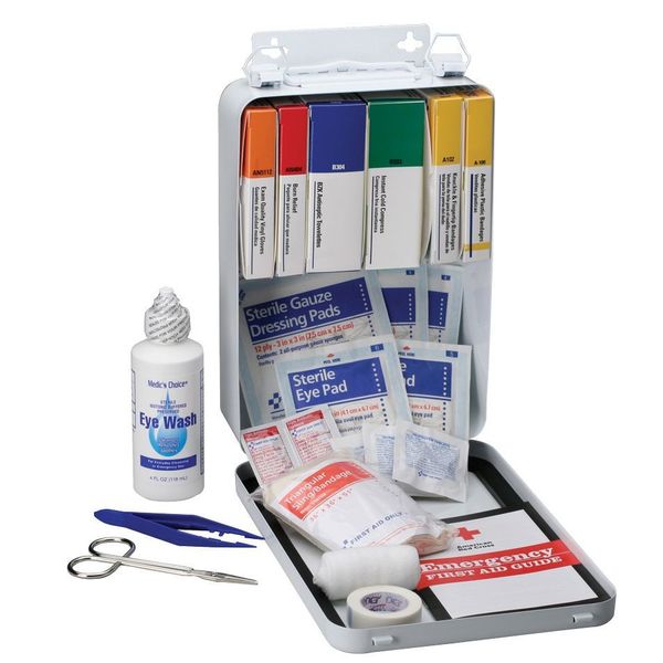 Bulk First Aid kit, Metal, 25 Person