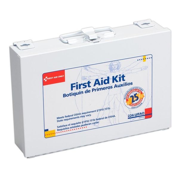 Bulk First Aid kit, Metal, 25 Person