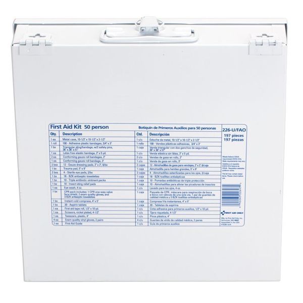Bulk First Aid kit, Metal, 50 Person