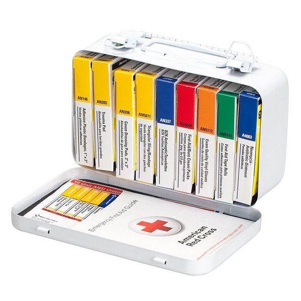 Unitized First Aid kit, Metal, 10 Person