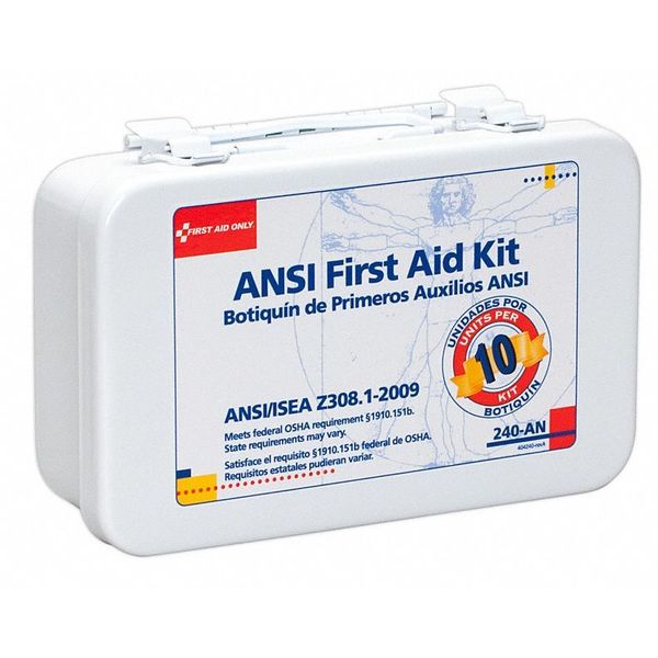 Unitized First Aid kit, Metal, 10 Person