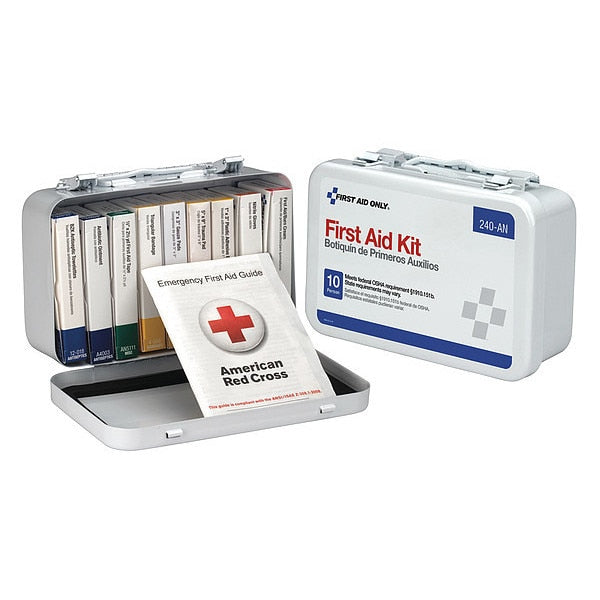Unitized First Aid kit, Metal, 10 Person