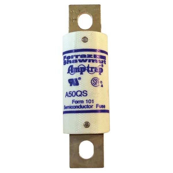 Semiconductor Fuse, Fast Acting, 90 A, A50QS Series, 500V AC, 500V DC, 3-5/8