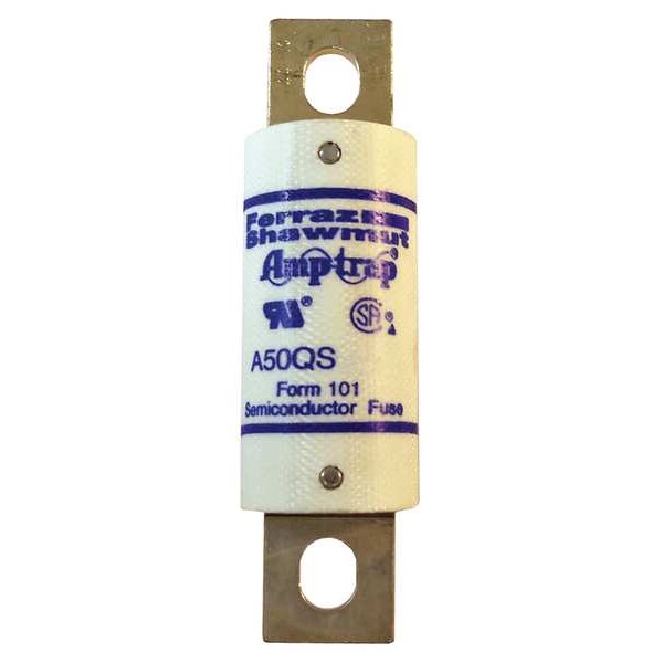 Semiconductor Fuse, Fast Acting, 40 A, A50QS Series, 500V AC, 500V DC, 3-5/8