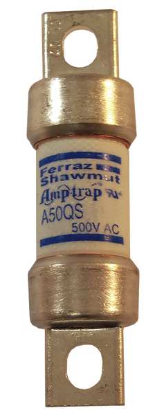 Semiconductor Fuse, Fast Acting, 50 A, A50QS-Y Series, 500V AC, 500V DC, 3-1/32