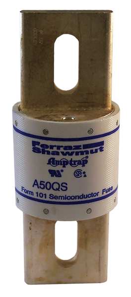Semiconductor Fuse, Fast Acting, 800 A, A50QS Series, 500V AC, 500V DC, 6-1/2